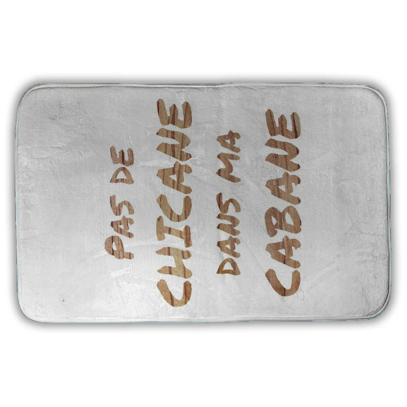 Garic Non-Slip Bath Mat, White/Brown