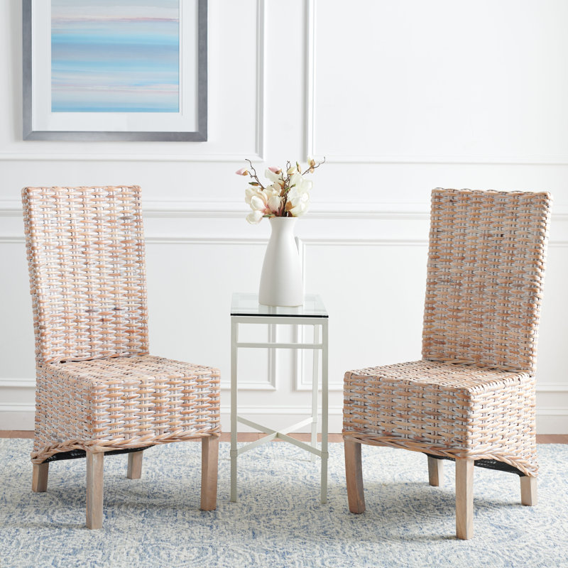 Chaise d'appoint Dallon, Blanc naturel délavé