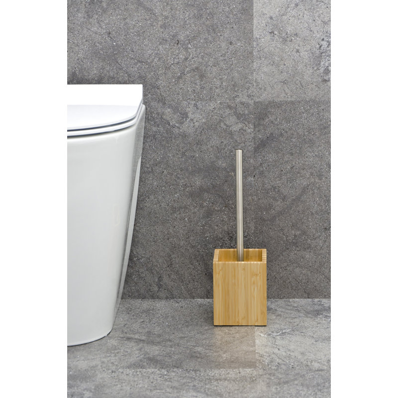 Ashford Free-Standing Toilet Brush and Holder, Bamboo