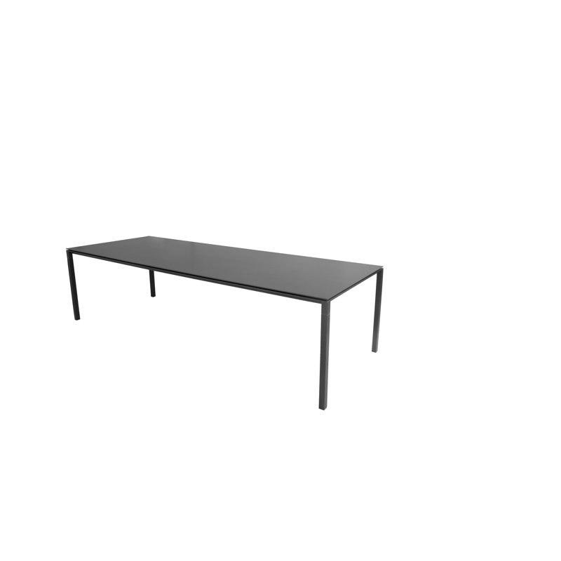 Pure Outdoor Dining Table, Lava Gray/Nero Black, 28.8" H x 39.4" W x 110.3" D