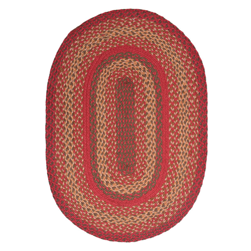 Tapis rouge Burkleigh, Ovale 1 pi 8 po x 2 pi 6 po