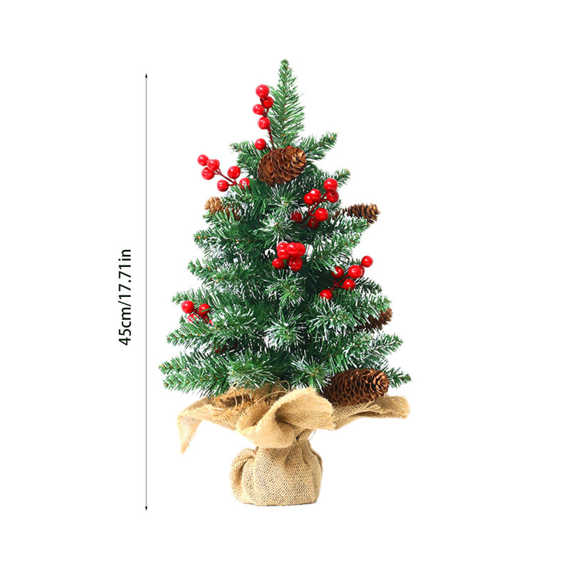 Mini décoration de Noël arbre de Noël pinecone 17 po, A