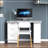 47" Modern Home Office Computer Desk Bookcase Combo Writing Table Workstation with 3 Drawer