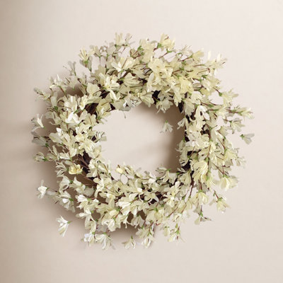 24" Handcrafted Forsythia No Holiday Wreath