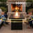  Outdoor Oversized Aluminum 5-piece Conversation Set With Firepit Table And 6-inch Cushion-879951704-879951708