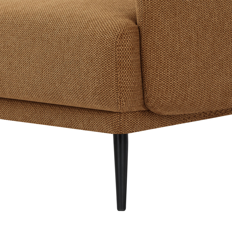 Fauteuil d'appoint à accoudoirs simples Chrisester Widest, Brun