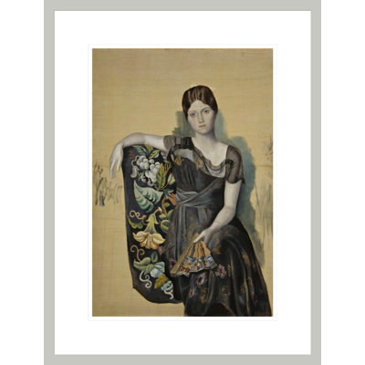 (Portrait d'Olga dans un fauteuil) par Pablo Picasso, impression giclée sur cadre