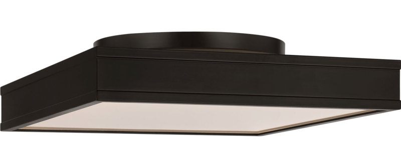 Dupont Square Semi Flush, 4" H x 16" W x 16" D, Aged Iron