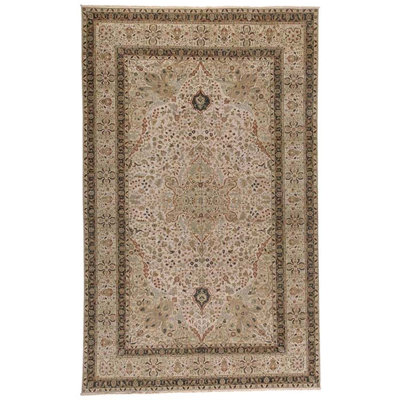 Tapis beige / rouille de haute qualité