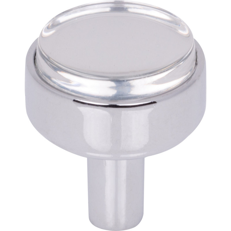 Mushroom Knob, Polished Chrome
