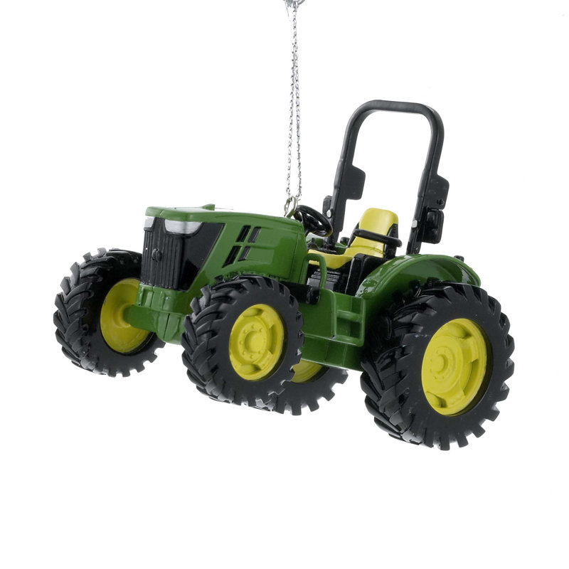 Kurt Adler Plastic Ornament for Christmas Tree, John Deere Utility Tractor