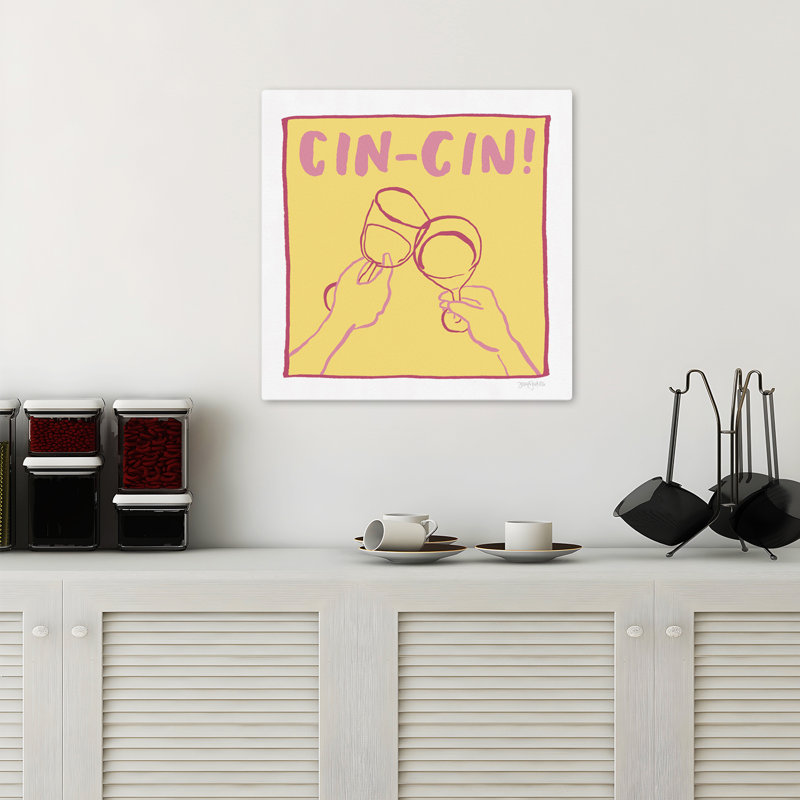 Cocktail Party Iv, art contemporain, H 18 po x l 18 po