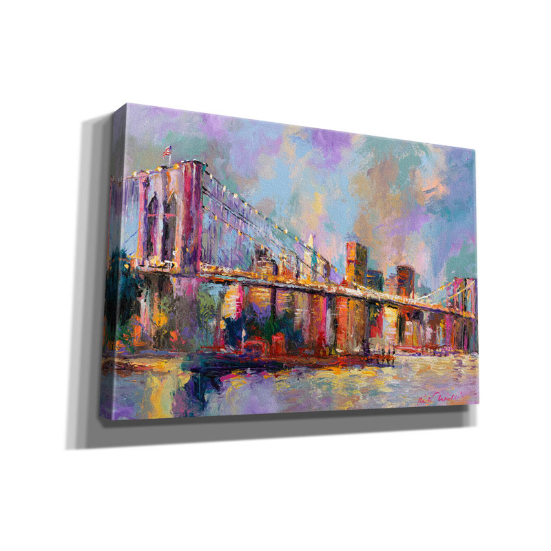 «Brooklyn Bridge» par Richard Wallich, H 18 po x l 26 po x P 0,75 po