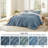 Bedsure King Size Comforter Set Mineral Blue, Boho Tufted Bed Set, Checkered Farmhouse Shabby Chic Bedding, 3 Pieces, 1 Plaid Geometric Comforter and 2 Pillow Shams-19842426-19842429