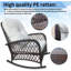 Chaise berçante d'extérieur en osier Roschelle-998570579