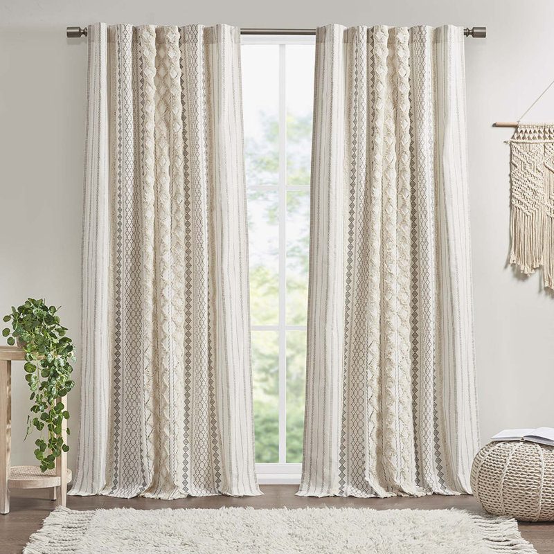 Cutrer Cotton Room Darkening Curtain Panel, 50" W x 84" L, Beige