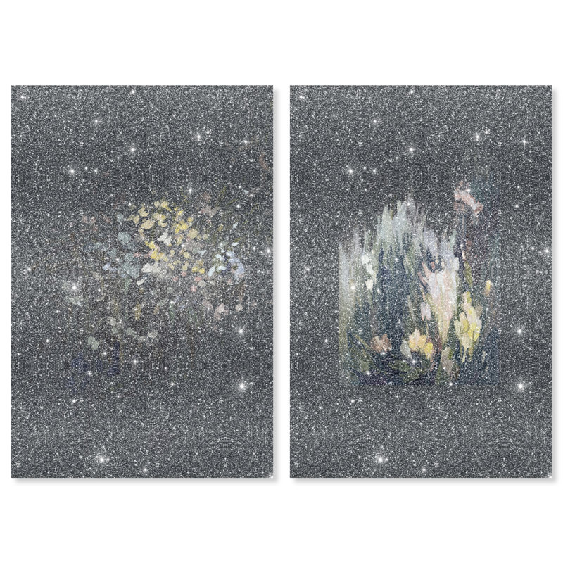Midnight Flora Set Set by Oliver Gal, 20"H x 30"W, Gallery Wrapped