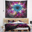 Tapisserie d'art numérique Fractal Flower Blue Red-28485866