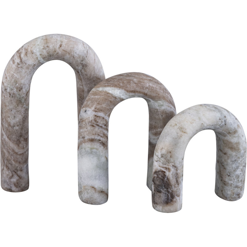 Arco Marble Decorative Object, Brown