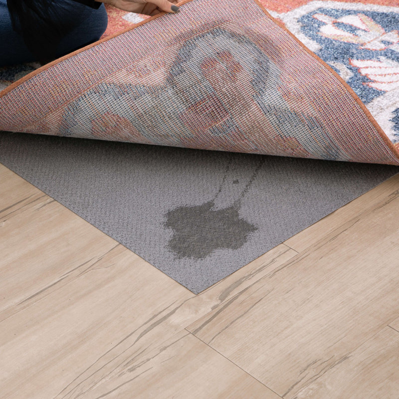 Mohawk Home Low Profile Moisture Barrier Non-Slip Customizable Grey Rug Pad, Rectangle 5' x 8'