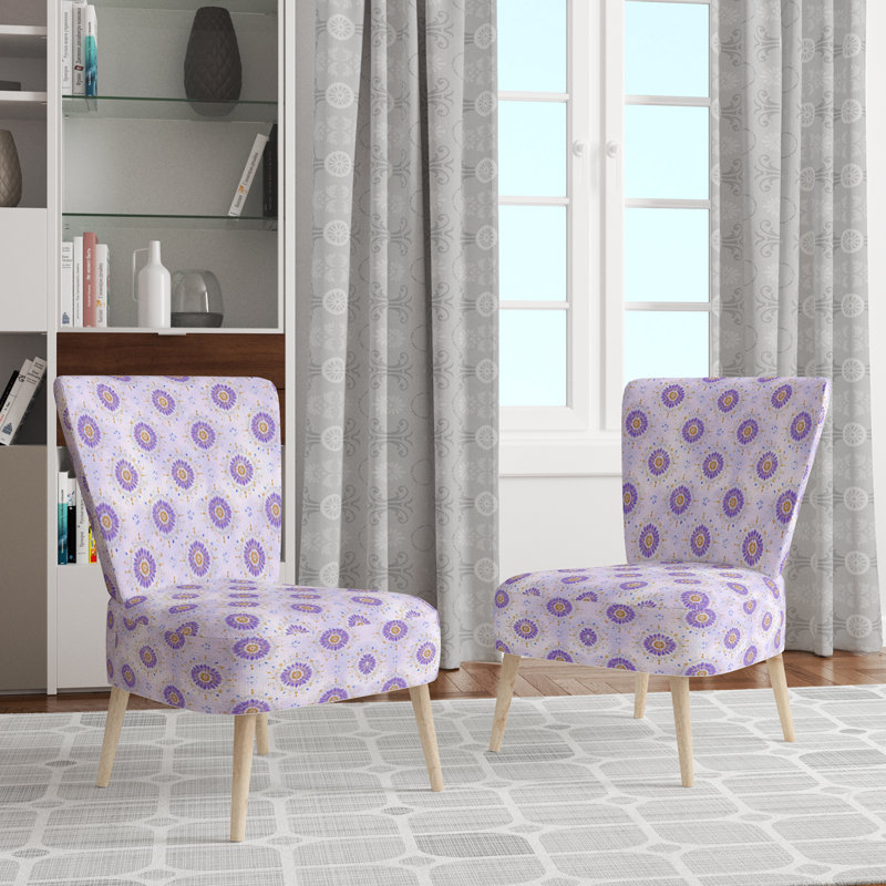 Chaise d'appoint moderne - rembourré boho mandala, Chaise d'appoint sans accoudoirs