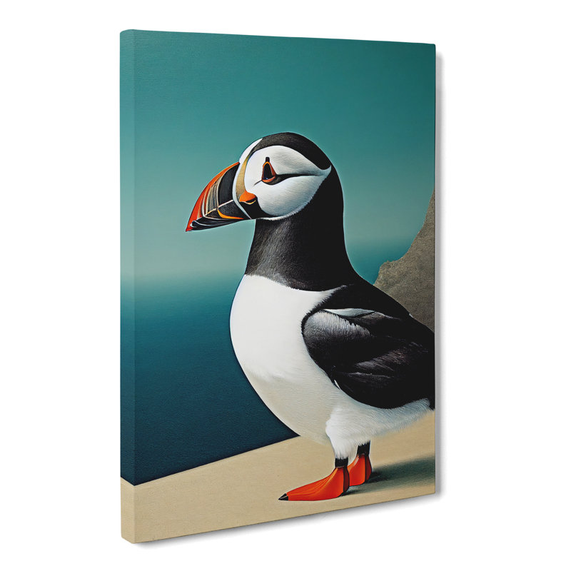 Kaneohe Puffin By The Sea - Wrapped Canvas Print, 50cm H x 35cm W x 3cm D