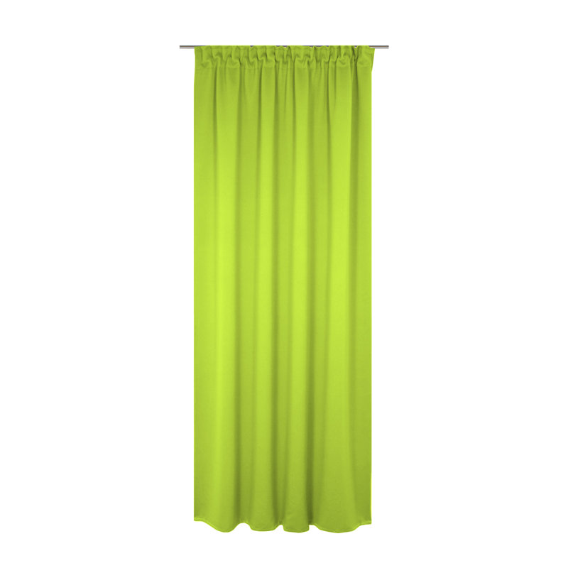 Polyester Blackout Pinch Pleat Curtain Panel, 142cm wide x 295cm high, Lime