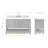 55'' Single Bathroom Vanity with Carrara Marble Top-85364393