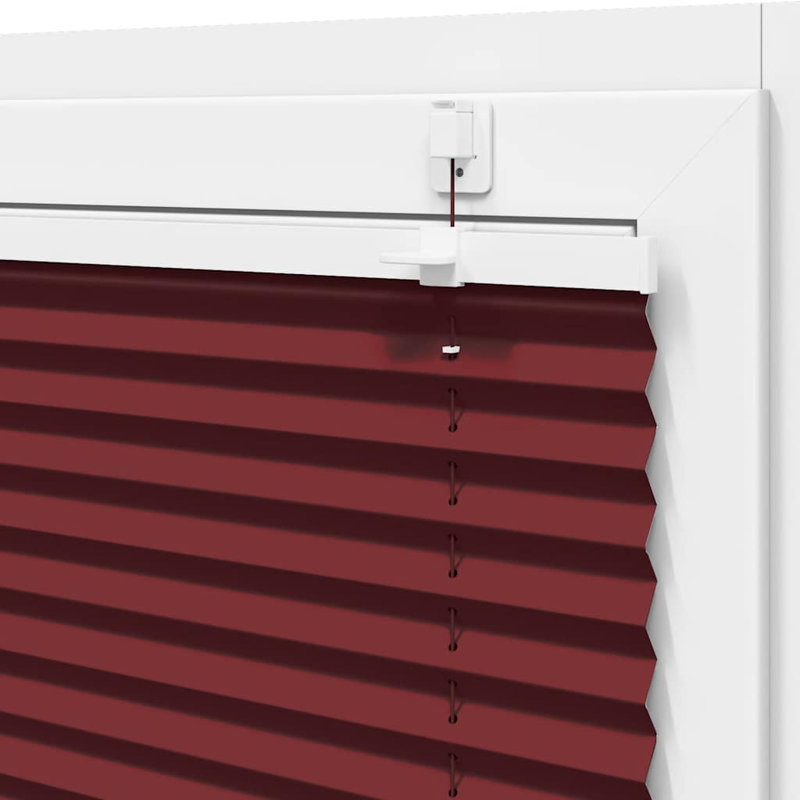 Room Darkening Pleated Blind, Bordeaux Red, 40cmW x 150cmL