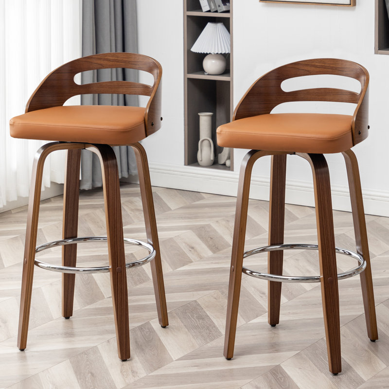 Mahtab Swivel Bar Stool, Bar Stool (76cm Seat Height), Orange