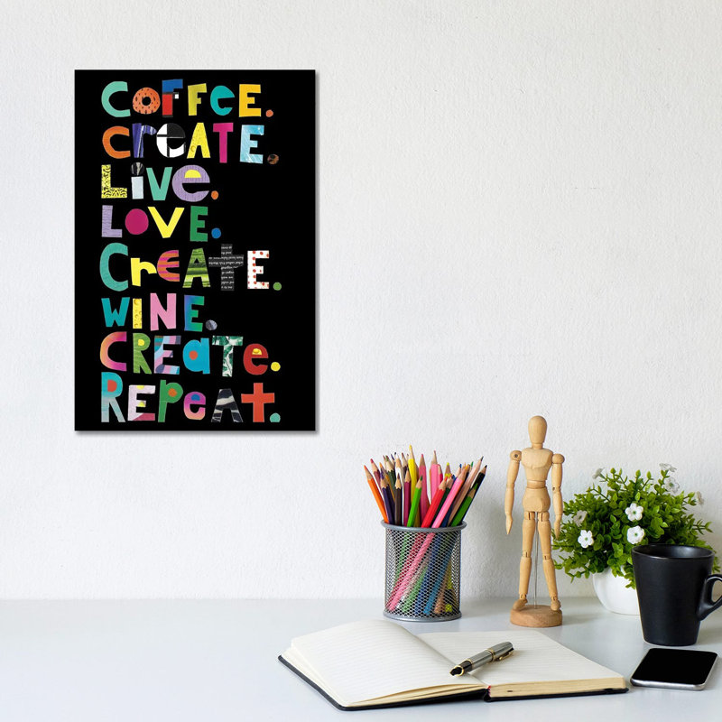 Create by Jen Bucheli - Wrapped Canvas Print, 20.32 cm H x 30.48 cm W