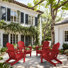 Ayanda HDPE Folding Adirondack Chair With Dual Cup Holder(Set Of 4)