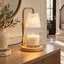 11.42 " Glass and Iron Wax Warmer