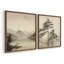 «Vintage Landscape», ensemble de 2 estampes numériques encadrées-553801682-553801680