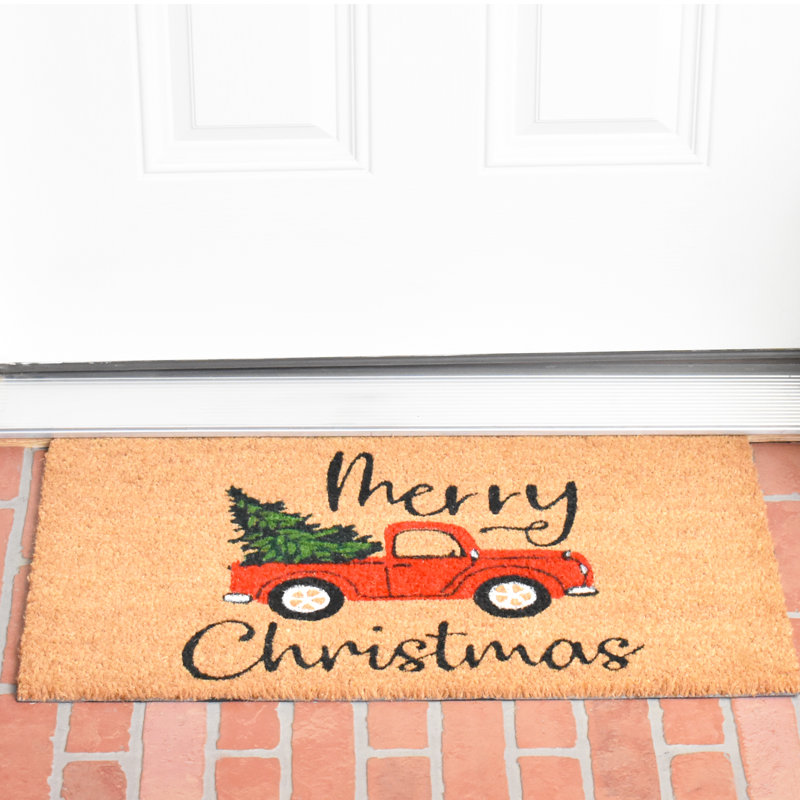 Wynn Non-Slip Christmas Outdoor Doormat, 29"L x 17"W