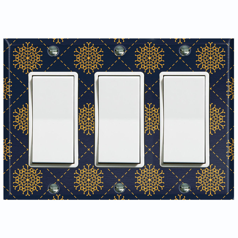 Plaque murale d'interrupteur à bascule Christmas 3-Gang, H 4,5 po x l 4,56 po x P 0,15 po