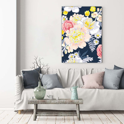 Bouquet Of Flowers - Wrapped Canvas Print