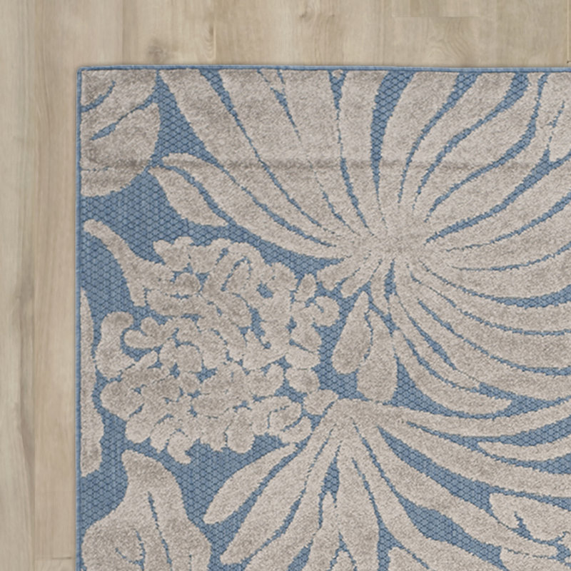 Tapis bleu Patricia, Rectangle 5 pi 3 po x 7 pi 7 po