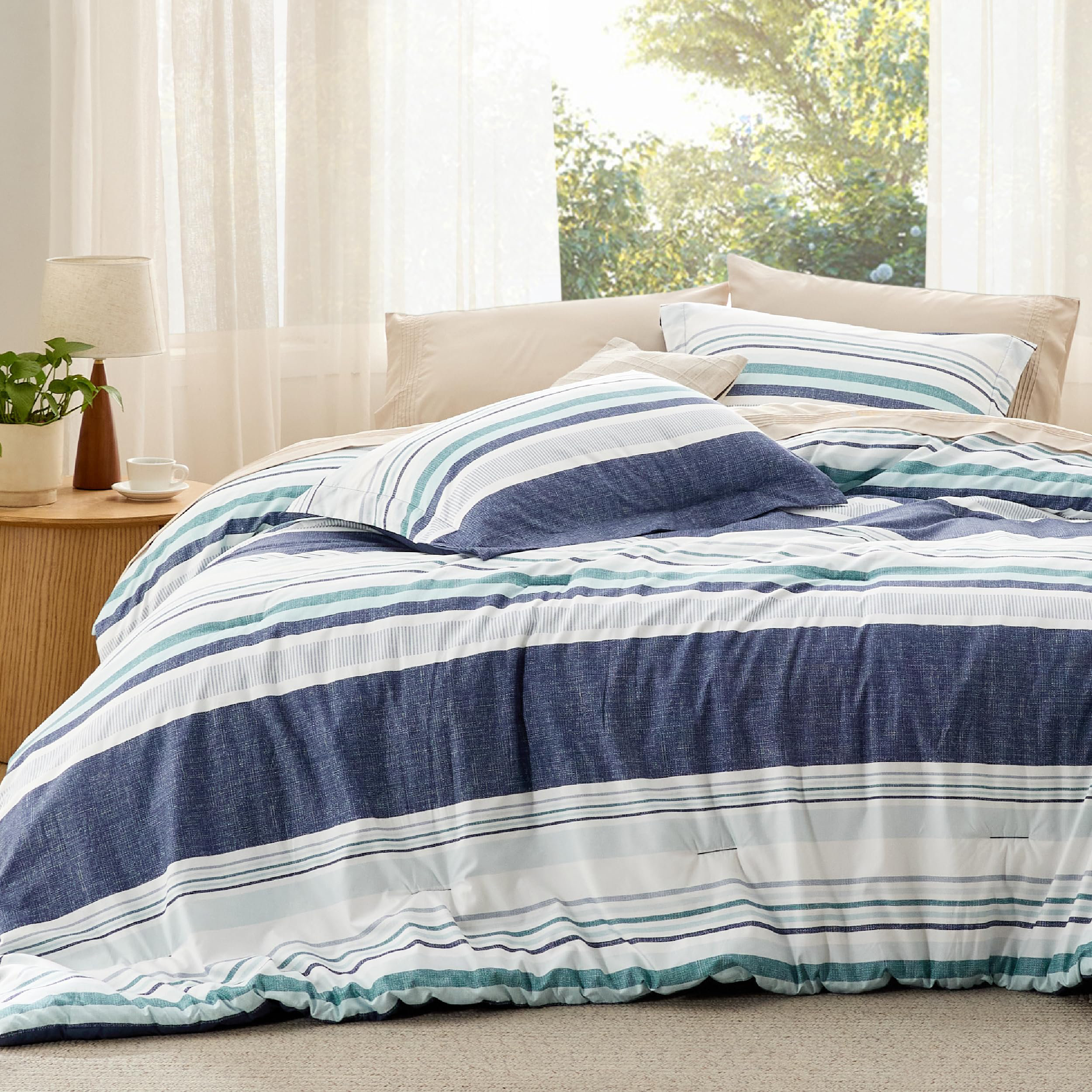 Bedsure Striped Comforter Set Wayfair
