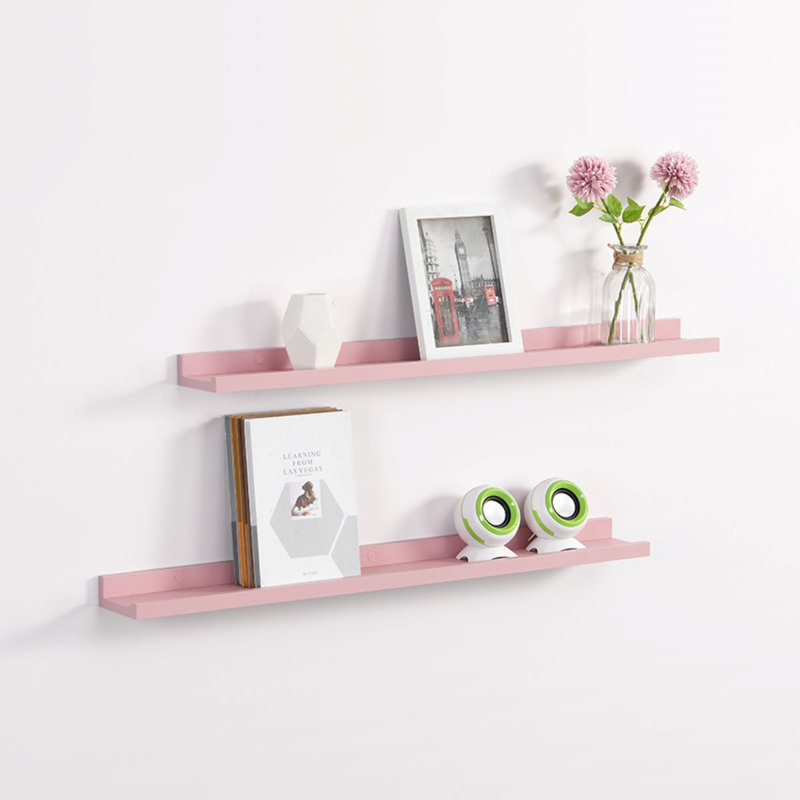 Cardentey 2 Piece Floating Shelf, 20cm H x 80cm W x 15cm D, Pink