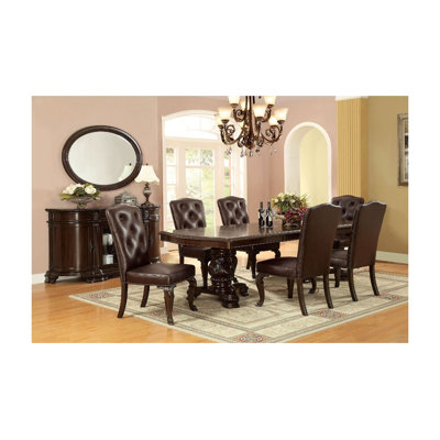 Akhil Extendable Double Pedestal Dining Set