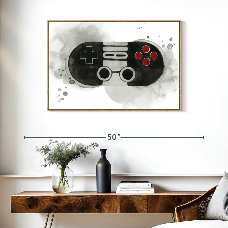 Gamer IV, Cadre flottant en bois naturel, 37 po x 25 po