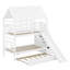 Lit mezzanine avec tente et tour Bahati Verity, bois de pin rustique et panneau de fibres à densité moyenne-1315631307