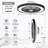 Kelman 22'' Flush Mount Ceiling Fan with Light and Remote, Dimmable, 1800K Nightlight/Backlight-1818531983