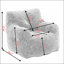 Fauteuil à billes en mousse souple et confortable avec tissu en peluche élégant, pour la détente et le confort-2107432977