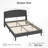 Upholstered Platform Bed With Wingback Headboard，Wood & Metal Frame, Underbed Storage-123043681-123043683