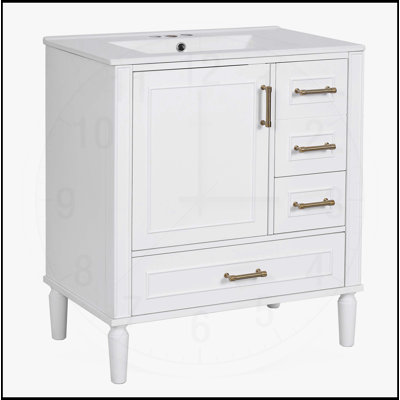 Modern Bathroom Vanity with Ample Storage and Soft-Close Functionality