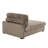 Stephania Oversized Upholstered Light Brown Faux Rabbit Fur Flannel Chaise Lounge with Armrests & Throw Pillows-132254041