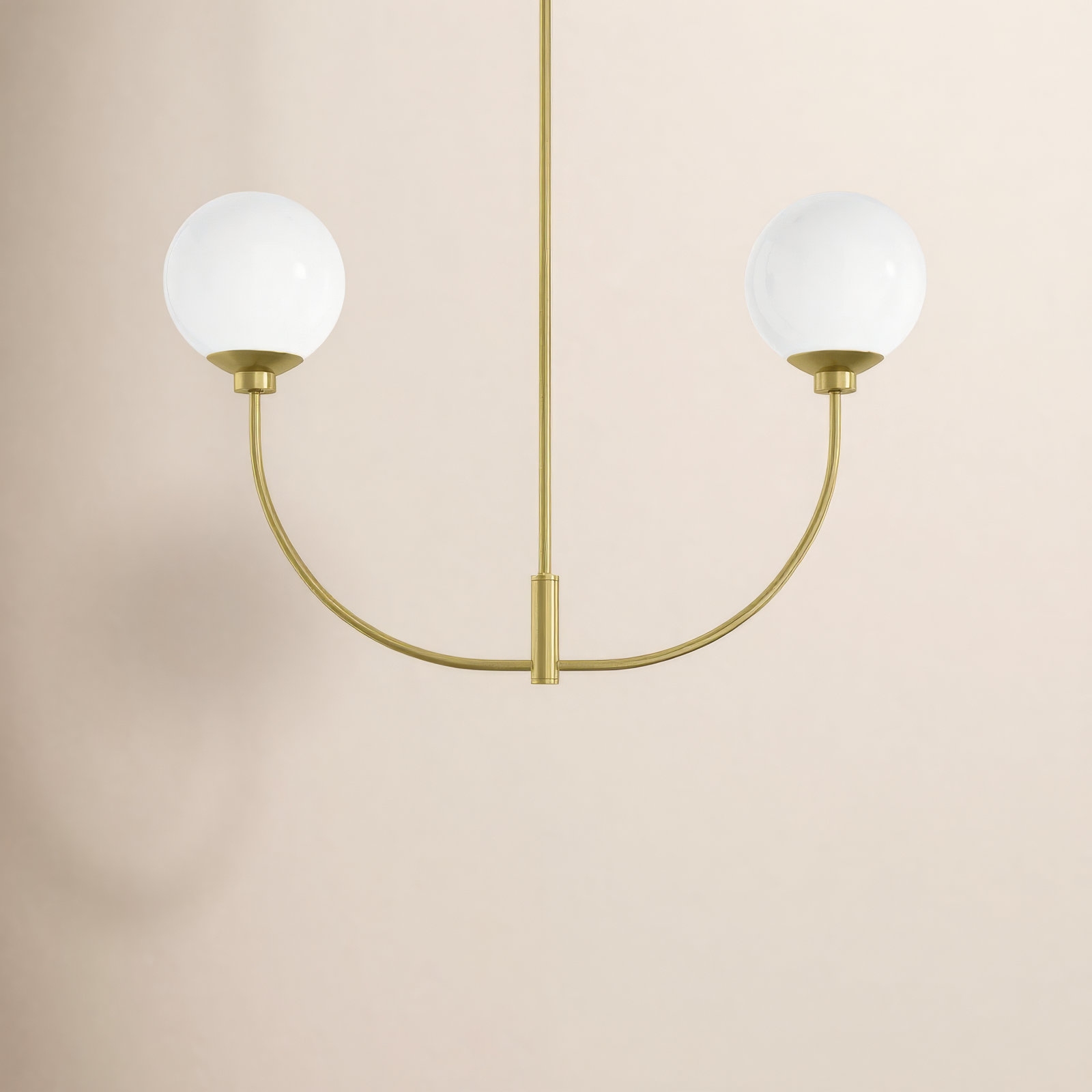 Kyle 2 - Light Metal Chandelier, 19" H x 30" W x 7" D, Brass