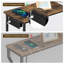 Console rustique - prise de courant, rangement à deux niveaux, structure en métal robuste, assemblage facile, idéal pour les couloirs et les salons